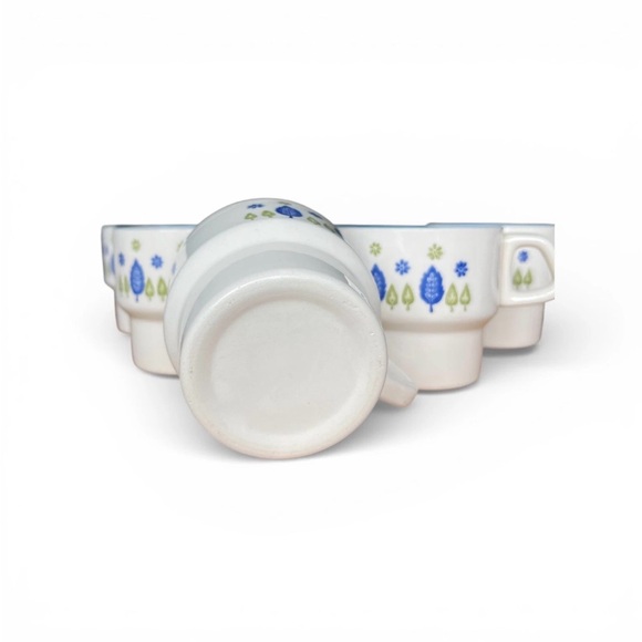 Set of 6 Vintage Marcrest Swiss Alpine Chalet Coffee Mugs, MCM Stacking Cups - Picture 4 of 6